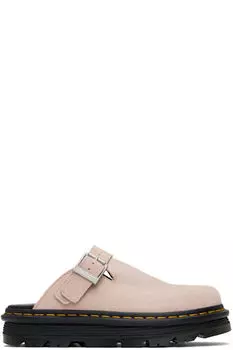 Розовые замшевые туфли ZebZag на платформе с открытой пяткой Dr. Martens