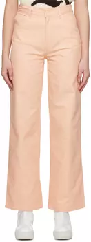 Розовые зауженные джинсы Raf Simons