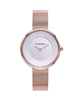 Розовые женские часы Kiss из стали IP с белым циферблатом Viceroy, розовый