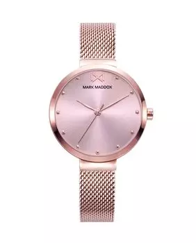 Розовые женские стальные часы Alfama с миланской сеткой Mark Maddox, розовый