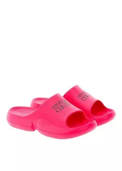 Розовые женские тапочки Versace Jeans Couture