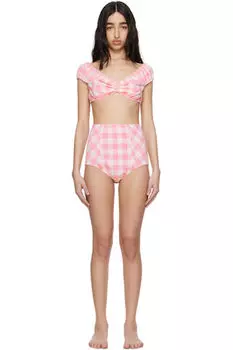Розовый бикини с высокой талией Anna Sui