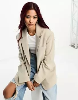 Розовый блейзер оверсайз Pull&Bear