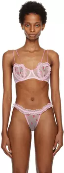 Розовый бюстгальтер на косточках Fraise Heart Le Petit Trou