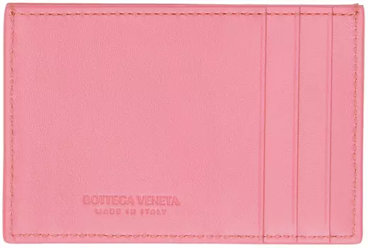 Розовый чехол для кредитной карты Bottega Veneta