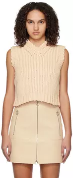Розовый домотканый жилет Stella McCartney