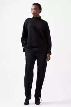 Розовый джемпер с завязкой «кайла» French Connection, черный