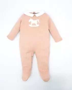 Розовый хлопковый комбинезон для девочки Fina Ejerique, розовый