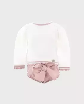 Розовый хлопковый комплект для девочки La Ormiga