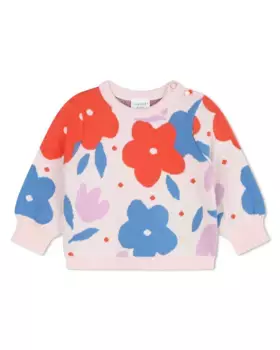 Розовый хлопковый свитер для девочки Carrement Beau, цвет Salmn