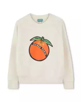 Розовый хлопковый свитшот Kenzo Kids, цвет Rosa