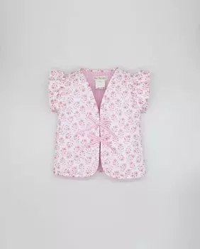 Розовый хлопковый жилет для девочки Fina Ejerique, розовый