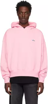 Розовый худи с вышивкой We11done