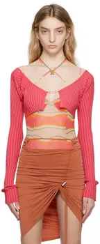 Розовый кардиган 'La Maille Pral' Jacquemus