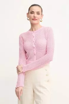 Розовый кардиган Pinko, розовый