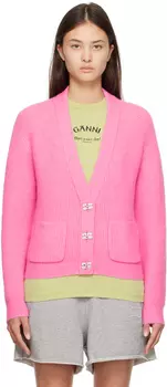 Розовый кардиган с кристаллами GANNI