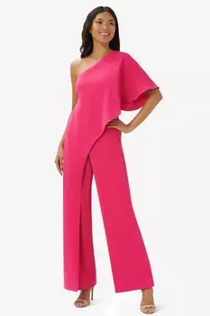 Розовый комбинезон на одно плечо Adrianna Papell, розовый