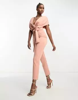Розовый комбинезон с аквалангом с приспущенными плечами ASOS DESIGN