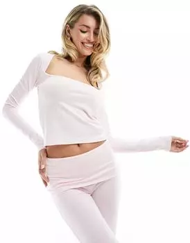 Розовый комбинезон в форме сердца ASOS Design