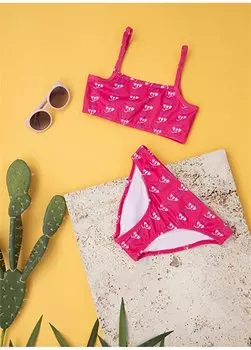 Розовый комплект бикини для девочек LIM23YKIDS U.S. Polo Assn., розовый