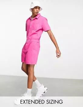 Розовый короткий комбинезон ASOS DESIGN