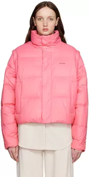 Розовый - Короткий пуховик Mads Holzweiler