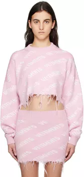Розовый короткий свитер VETEMENTS