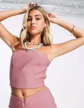 Розовый корсет-бандо COLLUSION