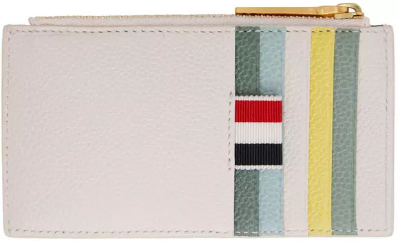 Розовый кожаный кошелек Thom Browne