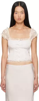 Розовый кружевной топ Kahli GUIZIO