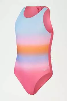 Розовый купальник для девочек с принтом Speedo, розовый