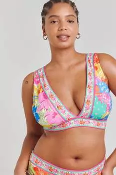 Розовый мягкий лиф бикини Frida с глубоким вырезом Figleaves, розовый