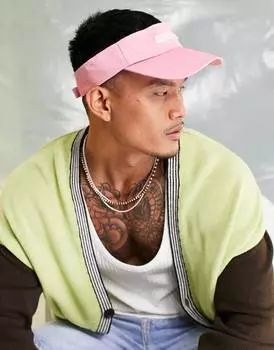 Розовый нейлоновый козырек с резиновой нашивкой ASOS DESIGN - LPINK