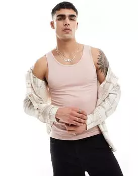 Розовый облегающий жилет ASOS DESIGN