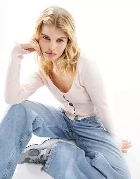 Розовый приталенный кардиган Miss Selfridge