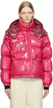 Розовый пуховик Moncler Karakorum