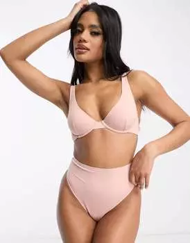 Розовый разглаживающий бюстгальтер на косточках ASOS Marina