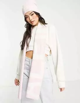 Розовый шарф с потертым принтом Threadbare