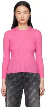 Розовый шерстяной свитер Balenciaga
