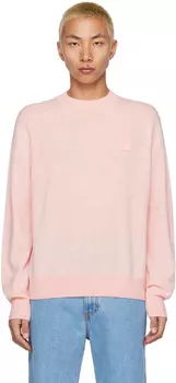 Розовый свитер с нашивками Acne Studios