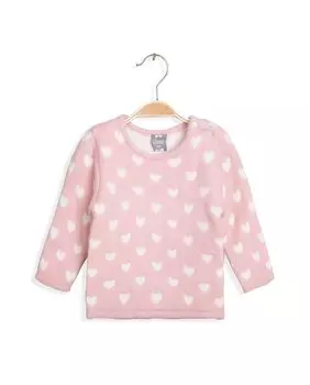 Розовый свитерок для девочки с сердечками Dadati, розовый