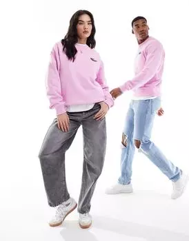 Розовый свитшот с логотипом унисекс Lacoste