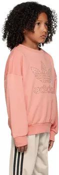 Розовый свитшот с принтом для больших детей adidas Kids Kids