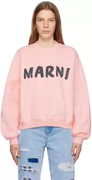 Розовый свитшот с принтом Marni