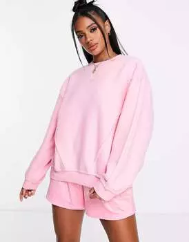 Розовый свободный свитшот adidas Originals Luxe Lounge