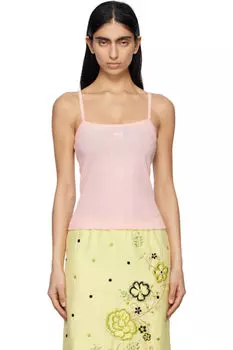 Розовый топ с нашивкой «Лисенок» Maison Kitsun