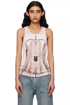 Розовый топ-топ «The Corset trompe-l'oeil» Jean Paul Gaultier