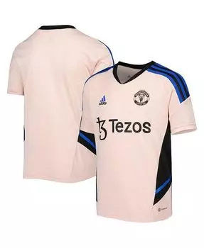 Розовый тренировочный свитер Big Boys Manchester United 2022/23 adidas, розовый