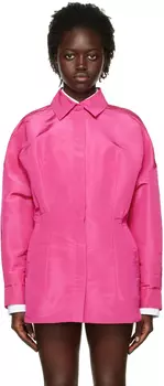 Розовый узкий жакет Valentino
