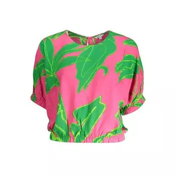 Розовый вискозный женский топ Desigual